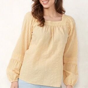 ⭐️5/$25⭐️ LC Lauren Conrad Yellow White Blouse